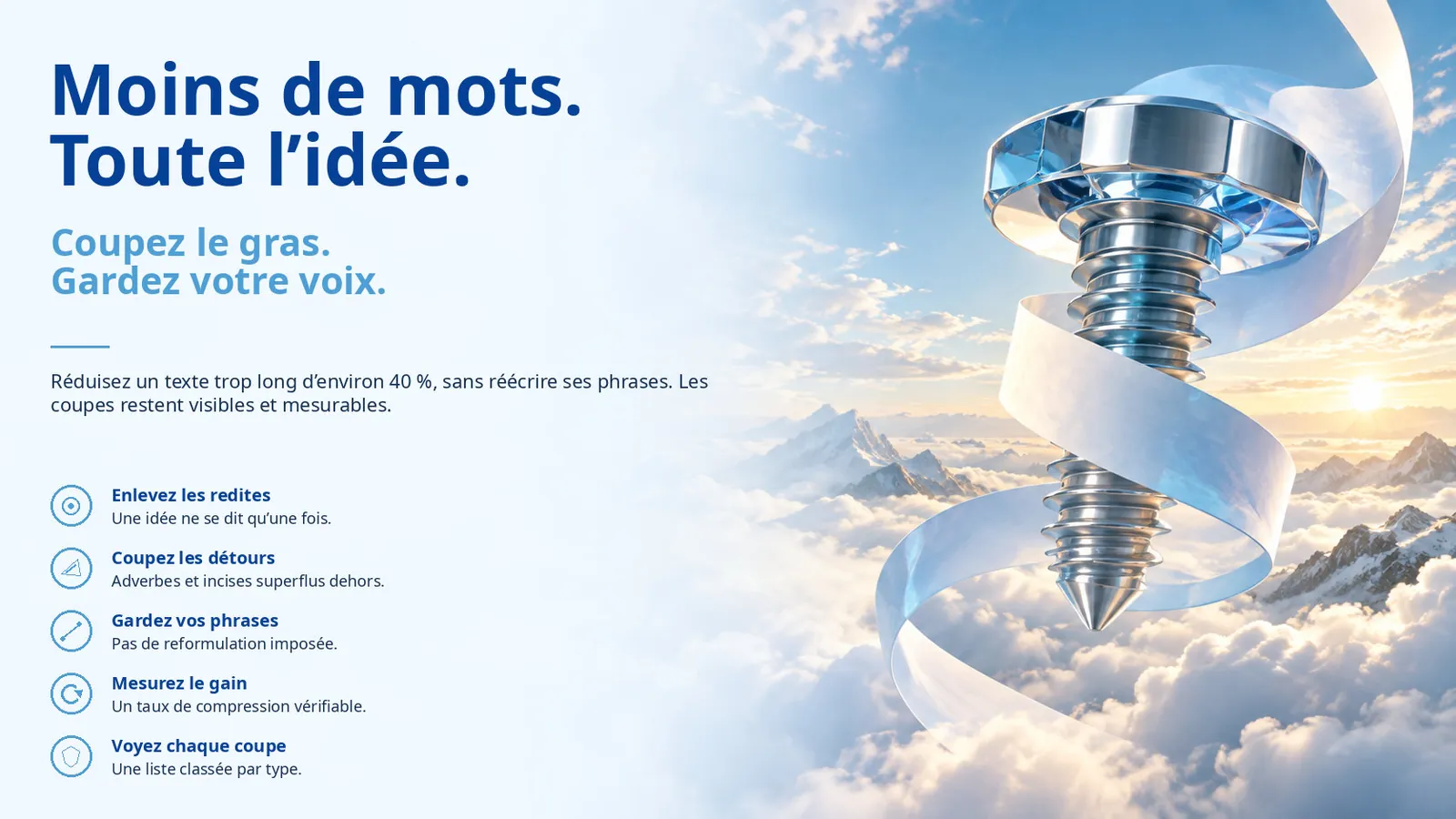 Aperçu : Serrer la vis